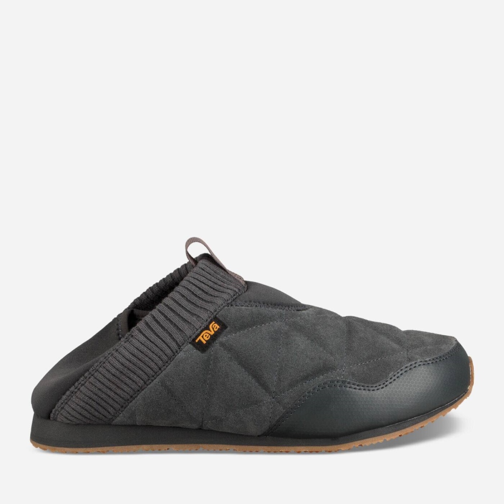 Teva Ember Moc Shearling Men's Dark Grey Slip Ons CA08622 Canada Online